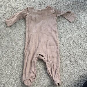 Mauve Soft Beige Kids Footie by kendi